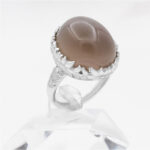 انگشتر عقیق کبود نقره مردانه و زنانه طرح رها - Image 3