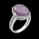 انگشتر عقیق کبود نقره مردانه و زنانه طرح کارن