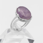 انگشتر عقیق کبود نقره مردانه و زنانه طرح کارن - Image 3