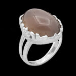 انگشتر عقیق کبود نقره مردانه و زنانه طرح مهیار - Image 4