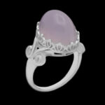 انگشتر عقیق کبود نقره مردانه و زنانه طرح آرتین