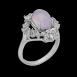 انگشتر عقیق کبود یمنی نقره زنانه طرح صباح