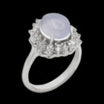 انگشتر عقیق کبود یمنی نقره زنانه طرح صبورا - Image 4