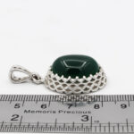 گردنبند عقیق سبز نقره زنانه طرح حوا - Image 2