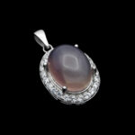 گردنبند عقیق کبود یمنی نقره زنانه طرح زلفا - Image 4