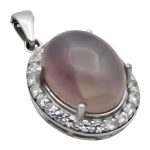 گردنبند عقیق کبود یمنی نقره زنانه طرح زلفا