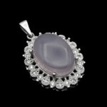 گردنبند عقیق کبود یمنی نقره زنانه طرح زلیخا