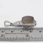 گردنبند عقیق کبود یمنی نقره زنانه طرح زوشا - Image 2