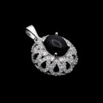 گردنبند عقیق سیاه نقره زنانه طرح عصمت - Image 4