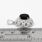 گردنبند عقیق سیاه نقره زنانه طرح عصمت - Image 2