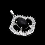 گردنبند عقیق سیاه نقره زنانه طرح تیهو - Image 4