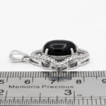 گردنبند عقیق سیاه نقره زنانه طرح زیور - Image 2