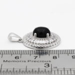 گردنبند عقیق سیاه نقره زنانه طرح ژابیر - Image 3