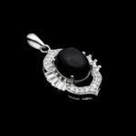 گردنبند عقیق سیاه نقره زنانه طرح ساتین - Image 4