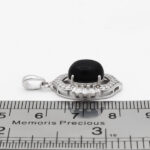 گردنبند عقیق سیاه نقره زنانه طرح ساتین - Image 2