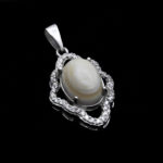 گردنبند عقیق باباقوری نقره زنانه طرح شادیا - Image 4