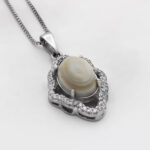 گردنبند عقیق باباقوری نقره زنانه طرح شادیا - Image 3