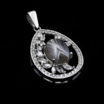 گردنبند عقیق سلیمانی نقره زنانه طرح زکیه ۲ - Image 4