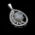 گردنبند عقیق سلیمانی نقره زنانه طرح زکیه ۳ - Image 4