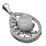 گردنبند عقیق سلیمانی نقره زنانه طرح زکیه ۳