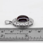 گردنبند عقیق سلیمانی نقره زنانه طرح سادنه ۲ - Image 3