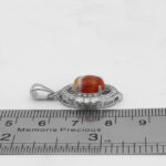 گردنبند عقیق سلیمانی نقره زنانه طرح ساتین - Image 3