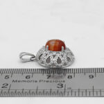 گردنبند عقیق سلیمانی نقره زنانه طرح عصمت - Image 2