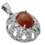 گردنبند عقیق سلیمانی نقره زنانه طرح عصمت