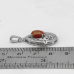 گردنبند عقیق سلیمانی نقره زنانه طرح ثریا - Image 3