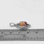 گردنبند عقیق سلیمانی نقره زنانه طرح دلسا ۲ - Image 3