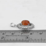 گردنبند عقیق سلیمانی نقره زنانه طرح ساتین ۲ - Image 2