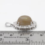 گردنبند عقیق باباقوری نقره زنانه طرح شمسه - Image 3