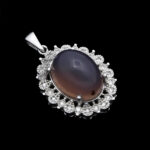 گردنبند عقیق کبود یمنی نقره زنانه طرح زلیخا۲ - Image 4