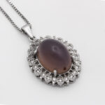 گردنبند عقیق کبود یمنی نقره زنانه طرح زلیخا۲ - Image 3