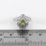 انگشتر زبرجد الماس تراش نقره زنانه طرح زکیا - Image 3