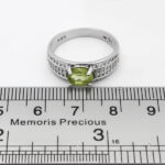 انگشتر زبرجد الماس تراش نقره زنانه طرح زکیه - Image 2