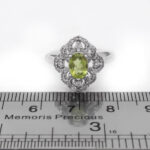 انگشتر زبرجد الماس تراش نقره زنانه طرح زلاله - Image 2