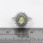 انگشتر زبرجد الماس تراش نقره زنانه طرح زهرا - Image 2