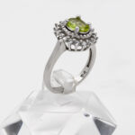 انگشتر زبرجد الماس تراش نقره زنانه طرح زهرا - Image 3