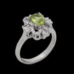 انگشتر زبرجد الماس تراش نقره زنانه طرح آرمیتا - Image 4