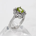 انگشتر زبرجد الماس تراش نقره زنانه طرح آرمیتا - Image 2