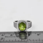 انگشتر زبرجد الماس تراش نقره مردانه طرح زیرک - Image 4