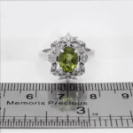 انگشتر زبرجد الماس تراش نقره زنانه طرح سلما - Image 3