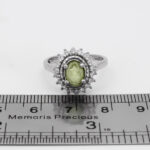 انگشتر زبرجد الماس تراش نقره زنانه طرح سلوان - Image 2