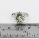 انگشتر زبرجد الماس تراش نقره زنانه طرح سما - Image 2