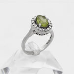 انگشتر زبرجد الماس تراش نقره زنانه طرح سهیلا - Image 2