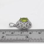 گردنبند زبرجد الماس تراش نقره زنانه طرح عصمت - Image 3