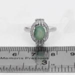 انگشتر زمرد زامبیا الماس تراش نقره زنانه طرح سحرناز - Image 2