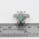 انگشتر زمرد زامبیا الماس تراش نقره زنانه طرح سروگل - Image 2