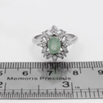 انگشتر زمرد زامبیا الماس تراش نقره زنانه طرح سنیه - Image 3